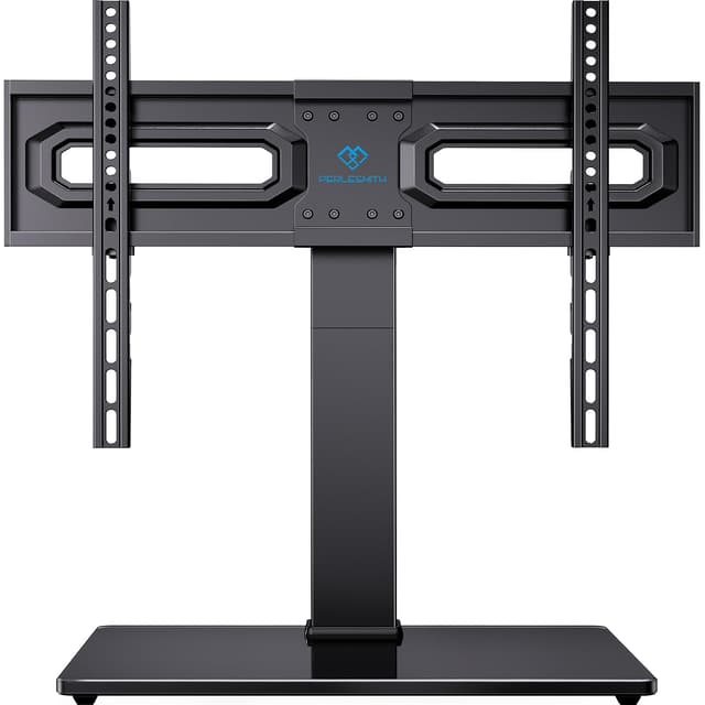 PERLESMITH Universal Swivel TV Stand Mount for 37-80 Inch LCD OLED Flat/Curved Screen TVs-Height Adjustable Table Top TV Stand/Base with Wire Management,VESA 600x400mm up to 99lbs,PSTVS35