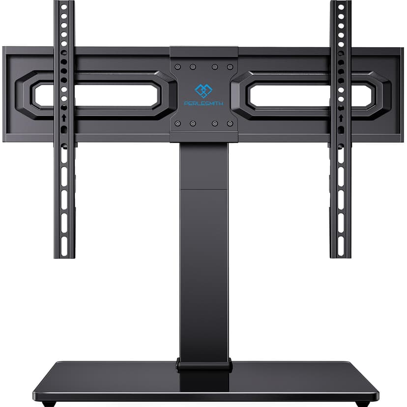 PERLESMITH Universal Swivel TV Stand Mount for 37-80 Inch LCD OLED Flat/Curved Screen TVs-Height Adjustable Table Top TV Stand/Base with Wire Management,VESA 600x400mm up to 99lbs,PSTVS35