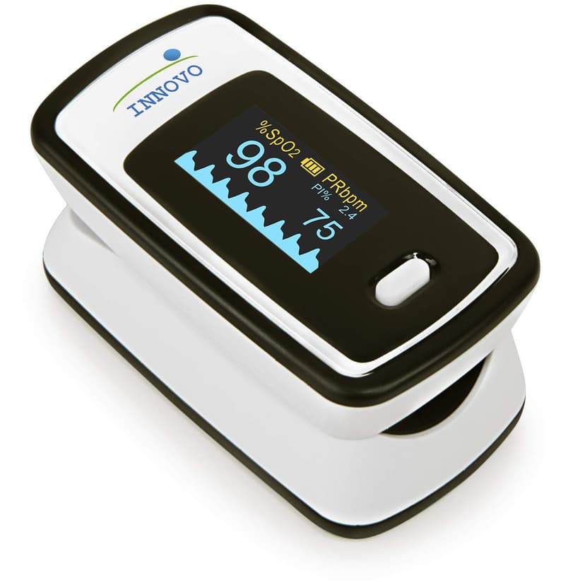 Innovo Deluxe iP900AP Fingertip Pulse Oximeter Blood Oxygen Saturation Monitor with Alarm, Plethysmograph and Perfusion Index