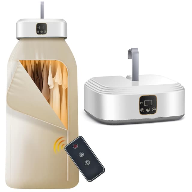 HavRixor Portable Clothes Dryer, Mini Dryers for Laundry, Small Foldable Electric Compact Drying Machine for Travel,RV, Home and Apartment, with Remote Control and Dry Bag