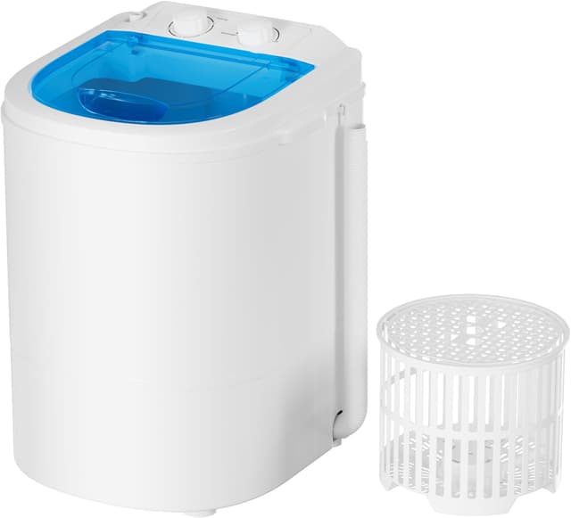 INTERGREAT Portable Washing Machine, 5.5 lbs Capacity, Compact Laundry Washer with Spin Tub & Drain Hose, Perfect for Apartment Dorms RV Home, Blue