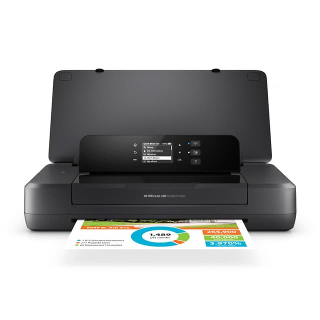 HP OfficeJet 200 Wireless Mobile Printer - Black, Battery Included (CZ993A)