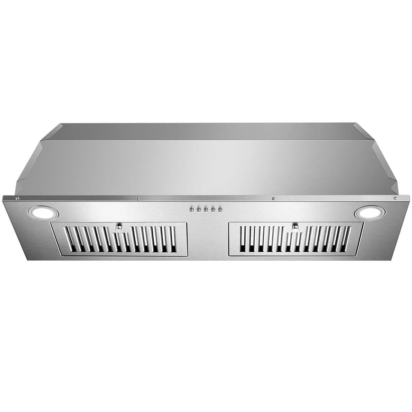 Zomagas Range Hood Insert 36 inch, Stainless Steel Range Hood 700 CFM, Ductless/Ducted Convertible Kitchen Vent Hood w/Push Button Control, 3-Speed Fan