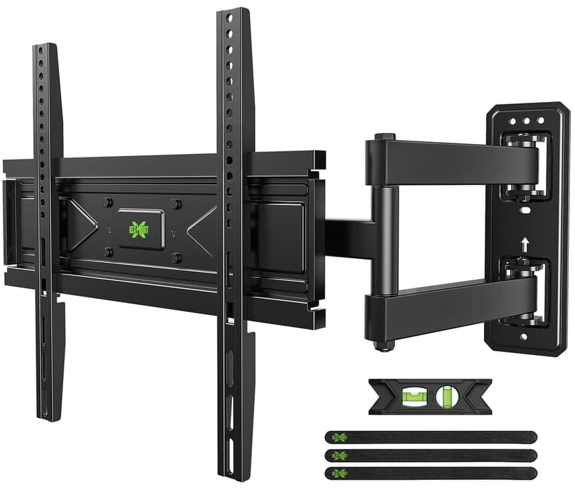 USX MOUNT Swivel TV Wall Mount for 26-60 Inch TVs up to 80 lbs, Single Articulating Arm, Full Motion TV Wall Mount Bracket with Swivel and Tilt, Max VESA 400x400mm