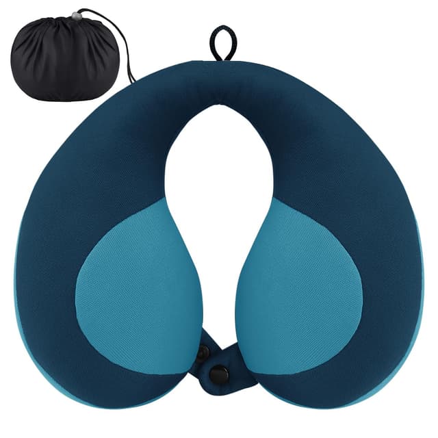 INFANZIA Chin Supporting Travel Neck Pillow, Comfortably Supports and Helps Support Head and Neck - Gifts for Toddler/Child/Kids, Blue