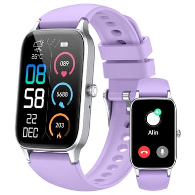 Smart Watch for Men Women, 1.57" Smartwatch(Answer/Make Call), 2025 NEW Fitness Tracker with Heart Rate/Sleep Monitor/Pedometer, IP68 Waterproof, 110 Sport Modes, Fitness Watch for Android iOS Purple
