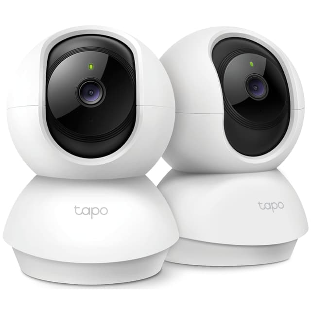 Tapo 2K Pan/Tilt Security Camera for Baby Monitor, Dog Camera w/Motion Detection, 2-Way Audio Siren, Night Vision, Cloud&SD Card Storage, Works w/Alexa & Google Assistant, 2-Pack (Tapo C210P2)