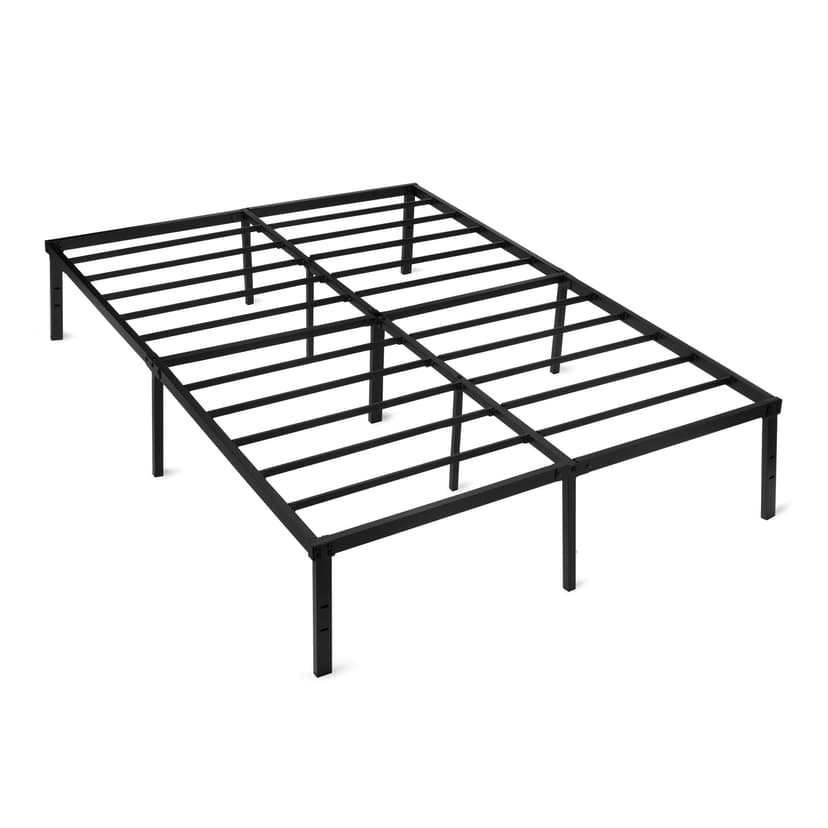 Amazon Basics - Metal Bed Frame, Non-Foldable Platform Bed, Easy Assembly, Full, 54W x 75L in, Black