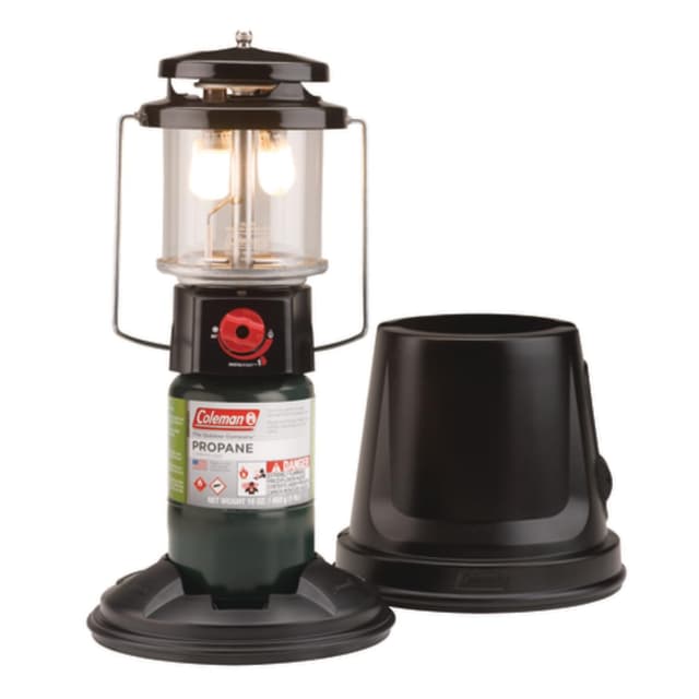 Coleman QuickPack Deluxe+ 1000 Lumens Gas Lantern with Carry Case, Propane Lantern with Automatic Lighting & Adjustable Brightness, Great for Camping, Power Outage, Outdoor Lighting, & More
