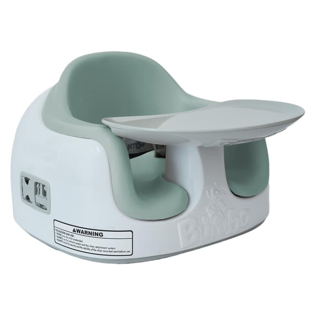 Bumbo 3-in-1 Multi-Seat for 6 to 36 Months, Travel Baby and Infant Feeding & Play Floor Seat, Agave - All-in-One Portable Booster with Dining Tray & Toddler Kitchen High Chair