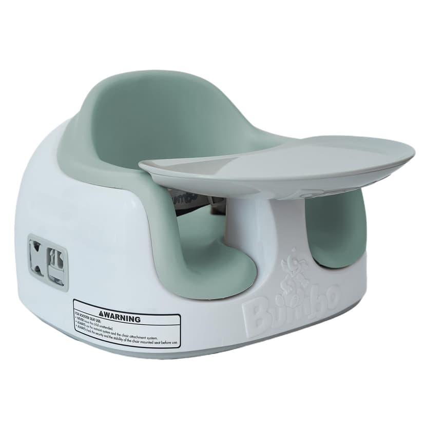 Bumbo 3-in-1 Multi-Seat for 6 to 36 Months, Travel Baby and Infant Feeding & Play Floor Seat, Agave - All-in-One Portable Booster with Dining Tray & Toddler Kitchen High Chair