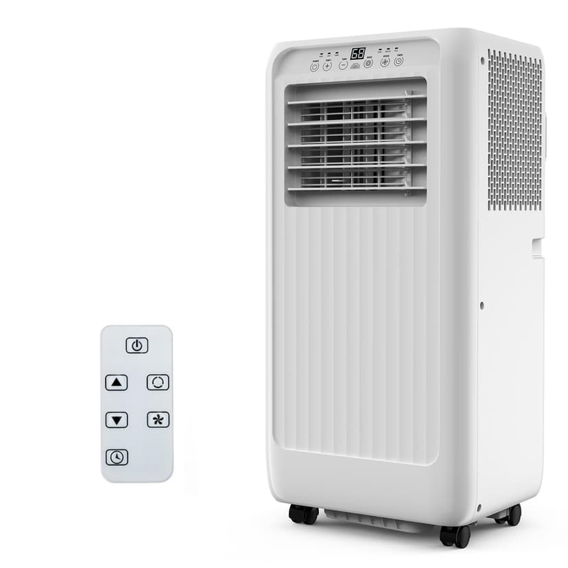 8000 BTU Portable Air Conditioners, 3 in-1 Quiet Portable AC Unit with Efficient Cooling, Remote Control, LED Touch Screen, 24Hrs Timer for Bedroom, Dorms, Office, Indoor Rooms, White