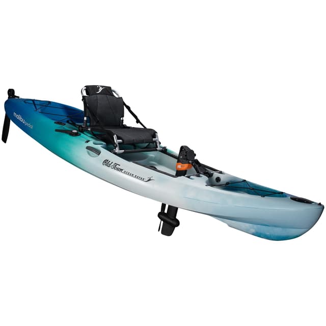 Old Town Ocean Kayak Malibu Pedal Solo Sit-on-Top Recreational Pedal Kayak, 12 ft, Horizon
