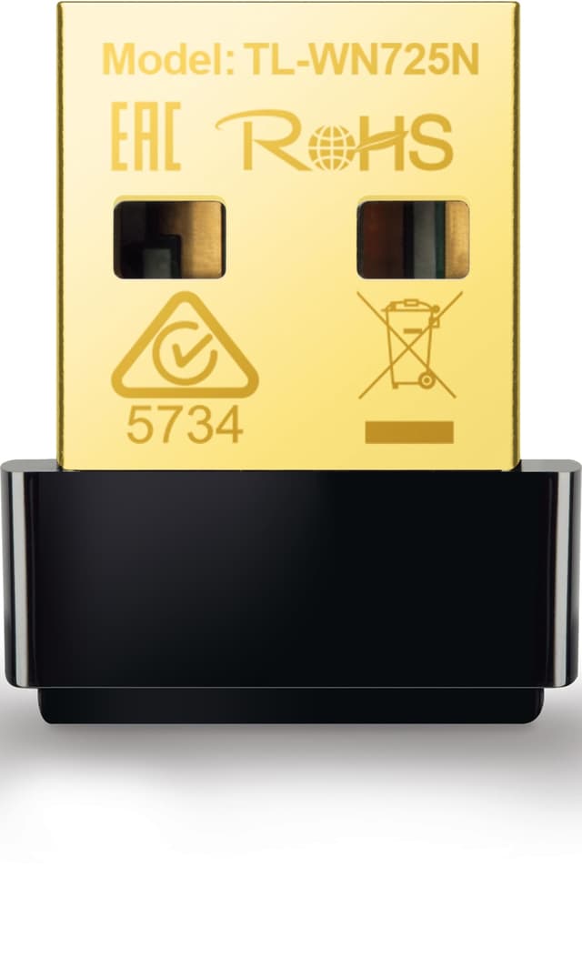 TP-Link USB WiFi Adapter for PC(TL-WN725N), N150 Wireless Network Adapter for Desktop - Nano Size WiFi Dongle for Windows 11/10/7/8/8.1/XP/ Mac OS 10.9-10.15 Linux Kernel 2.6.18-4.4.3, 2.4GHz Only