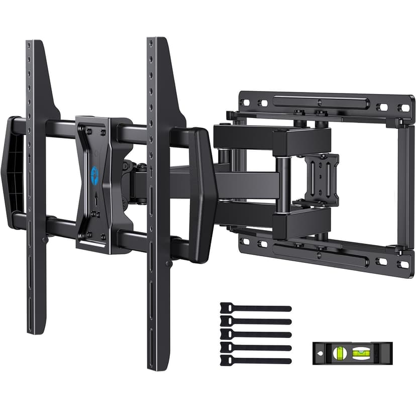 Pipishell Full Motion TV Wall Mount for Most 37-75 inch TVs, Wall Mount Bracket with Dual Articulating Arms, Swivel, Tilt, Max VESA 600x400mm up to 100 lbs, TV Mount Fits 12”/16” Wood Studs, PILF6