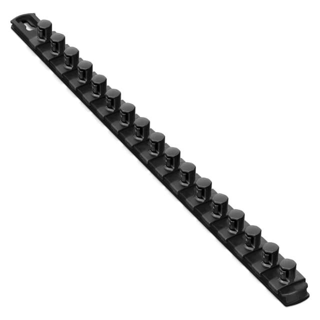 Ernst Manufacturing 18-Inch Socket Organizer with 17 1/2-Inch Twist Lock Clips, Black (8422-Black-1/2)