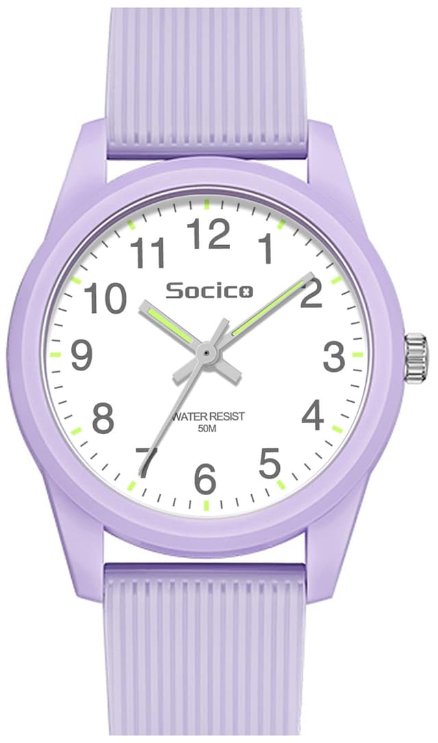 SOCICO Kids Analog Watch for Boys Girls, Easy to Read Learning Time Watch, 50M Waterproof, Soft Band Wristwatch for Ages 4-12, Great Gift for Children