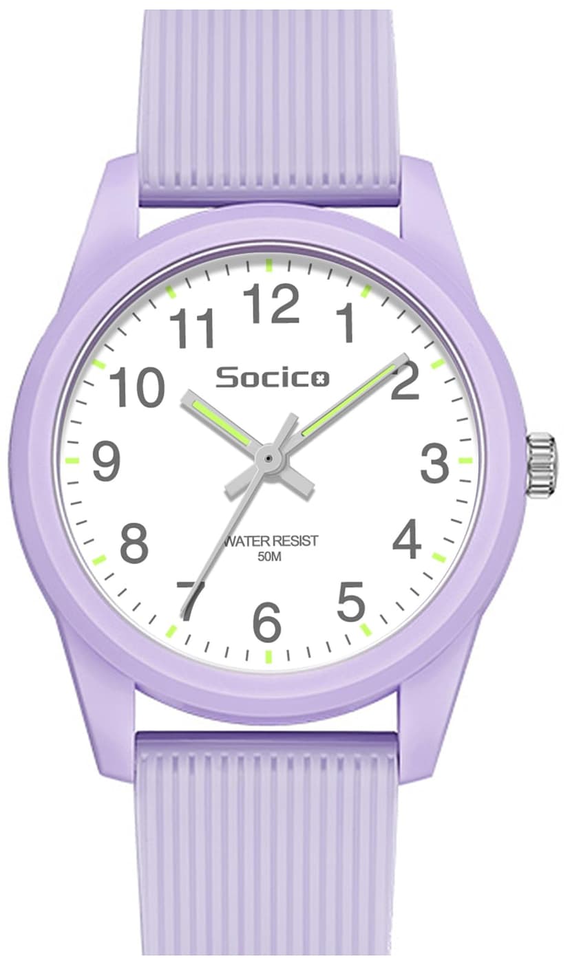 SOCICO Kids Analog Watch for Boys Girls, Easy to Read Learning Time Watch, 50M Waterproof, Soft Band Wristwatch for Ages 4-12, Great Gift for Children