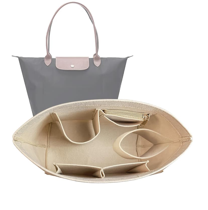 Lckaey Purse Organizer Insert for Le Pliage Neo Handbags Insert Organizer1012khaki-S