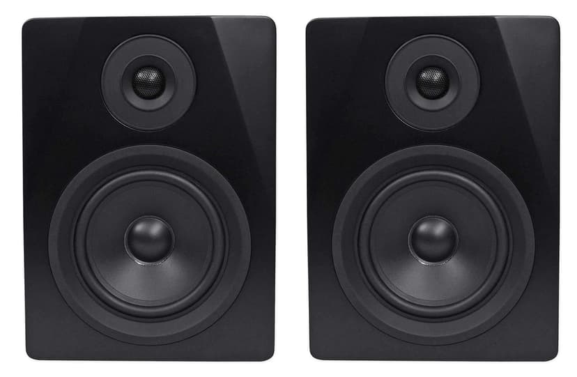 Rockville APM5B Powered USB Studio Monitor Speaker Pair in Black, 5.25", 2-Way, 250W, EQ, MDF Wood, RCA/XLR, Perfect for Studios, Recording, Music