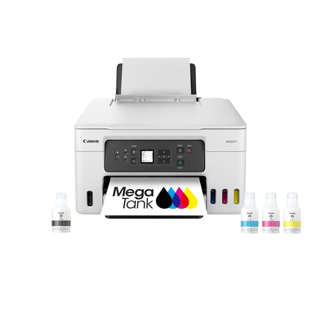 Canon Megatank GX3020 All-in-One Wireless Supertank Printer with Print, Copy, and Scan | Easy Setup, Mobile Printing and 1.35" Monochrome LCD Screen