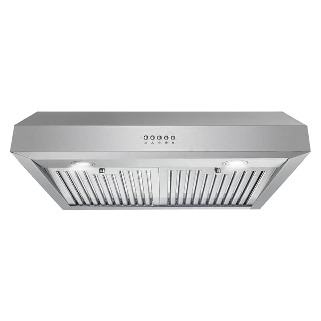 COSMO UC30 29.5 in. Ducted Under Cabinet Range Hood, Kitchen Over Stove Vent, 3-Speed Fan, Permanent Filters, LED Lights in Stainless Steel, 30 inch