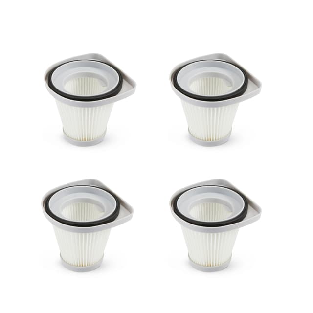 Amazon Basics Washable HEPA Replacement Filters for 2-in-1 Corded Stick Vacuum Cleaner ONLY (not for Other Models), 4-Pack, White