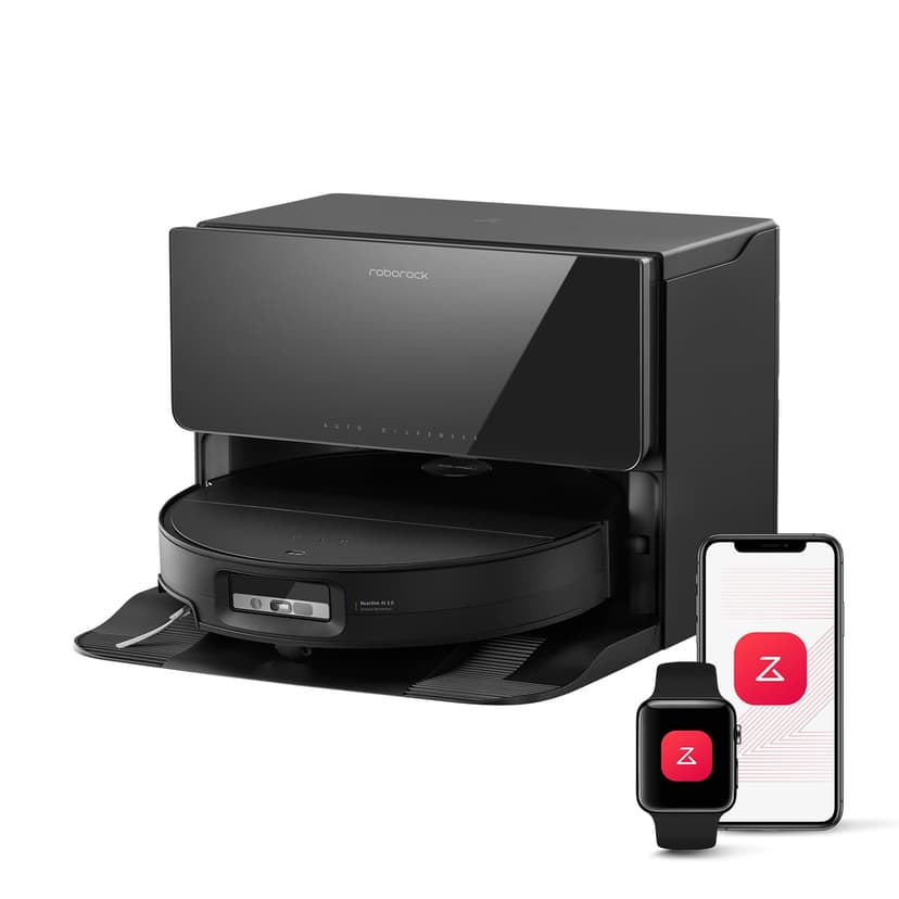 roborock Saros 10 with Refill & Drainage System Robot Vacuum and Mop, 22,000Pa Suction, AI Obstacle Avoidance, 3.14-inch Ultra Thin, Intelligent Dirt Detection, Zero Tangling Main Brush, Hot Water Mop