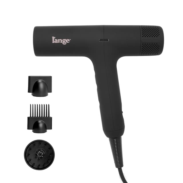 L'ANGE HAIR HauteAir Digital Professional Hair Dryer | LED Display for Precision Heat Control | Fast-Dry Brushless Motor with Cool Shot | Negative Ion Technology | Lightweight & Self-Cleaning (Black)