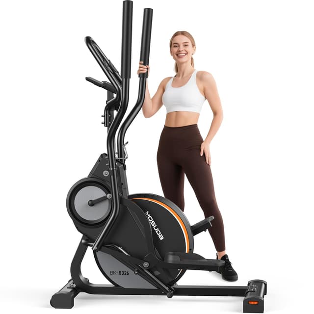 YOSUDA Elliptical Exercise Machine, 3-in-1 (Elliptical + Cardio Climber + Stair Stepper) Elliptical Machine for Home with 45°Incline, 15.5 in Stride, 16-Levals Resistance, Quiet Magnetic System