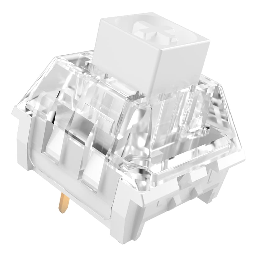 Kailh Box White Mechanical Keyboard Switches,3-Pin 45gf Clicky/Speed Typing/Gaming/Waterproof Switches(72Pcs,Kailh Box White)
