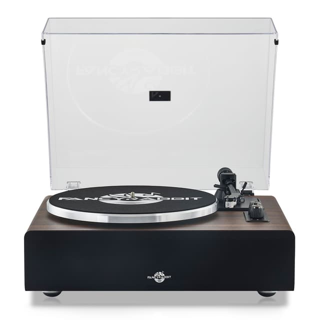 Record Player with Speaker, Vinyl Record Turntable with Magnetic Cartridge for Home Decoration and Entertainment, Vinyl Record Player Suitable for Christmas or Birthday Gift (H2410-Blackwood)