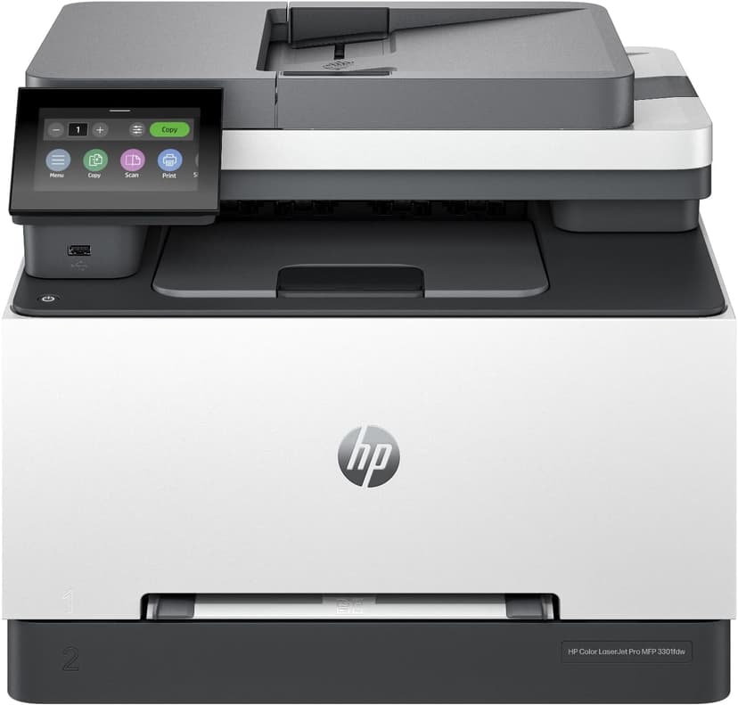 HP Color Laserjet Pro MFP 3301cdw Wireless All-in-One Color Laser Printer, Scanner, Copier, Best-for-Office (499Q3F) (Renewed)