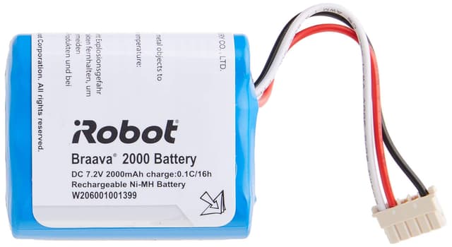 iRobot Braava Authentic Replacement Parts - 2000 mAh NiMH Battery for Braava® 380t and Mint 5200