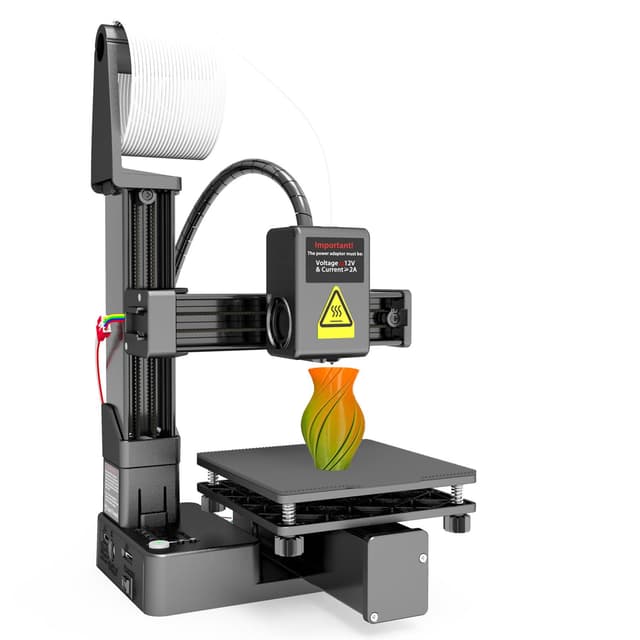 Portable 3D Printer - Compact FDM 3D Printer with Removable Build Plate, PLA & TPU Filament Compatibility, 0.4mm Nozzle, 100x100x100mm Build Volume, Easy-to-Use Design for Beginners