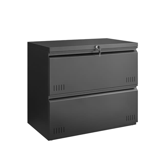 Approgreent 2 Drawer File Cabinet, File Cabinets for Home Office, Printer Stand, File Cabinet with Lock, Lateral Filing Cabinet for A4/Letter/Legal Size File Folders, Assembly Required(Black)