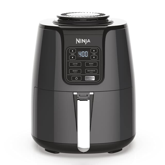 Ninja Air Fryer | 4 QT Capacity | 4-in-1 Roast, Crisp, Roast, Reheats, & Dehydrates | Dishwasher Safe Parts | 105°F-400°F | Includes 20 Easy & Healthy Recipes | 1550 watt | Grey | AF101
