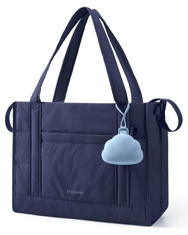 BAGSMART Diaper Bag Tote Puffer Tote Bag Lightweight Baby Bag with Insulated Pockets, Pacifier Case Stylish Multifunctional Hospital Bag for Labor and Delivery,Travel,Work