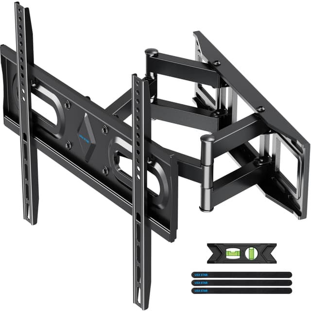 USX STAR UL Listed Full Motion TV Wall Mount Bracket for Most 32-70 inch TVs, Swivel Extend Tilting TV Mount, Max VESA 400x400mm, Holds up to 110 lbs & 16" Wood Studs with Hole Drilling Template
