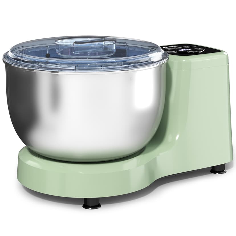 Sunvivi Electric Dough Maker with Ferment Function, 5.3QT Dough Mixer with Adjust Time, Household Stand Mixer Kitchen Flour Kneading Machine, LED Touch Panel, 304 Stainless Steel Bowl, Green