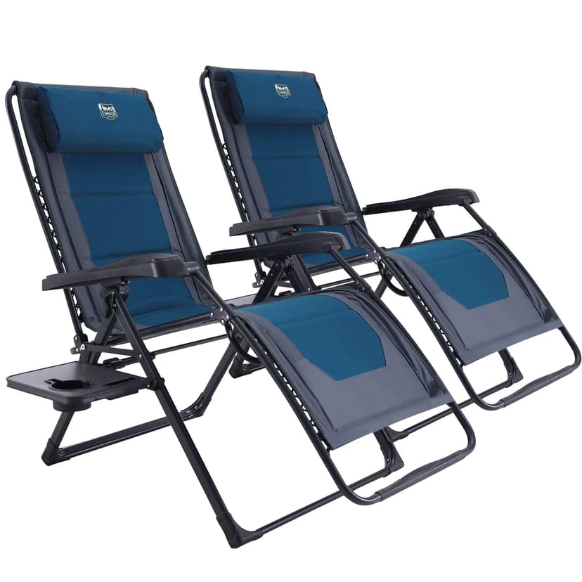TIMBER RIDGE Oversized Recliner Zero Gravity Chair, Blue-2 Pack