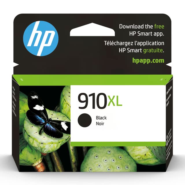 HP 910XL Black High-Yield Ink Cartridge | Works with OfficeJet 8010, 8020 Series, OfficeJet Pro 8020, 8030 Series | Eligible for Instant Ink | 3YL65AN