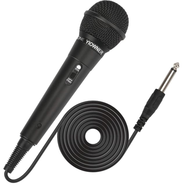 YIOWNER Wired Microphone, Karaoke Handheld Microphone for Singing, Mic Karaoke with 2.5m Cable, Vocal Dynamic Mic for Speaker, AMP, Mixer, DVD