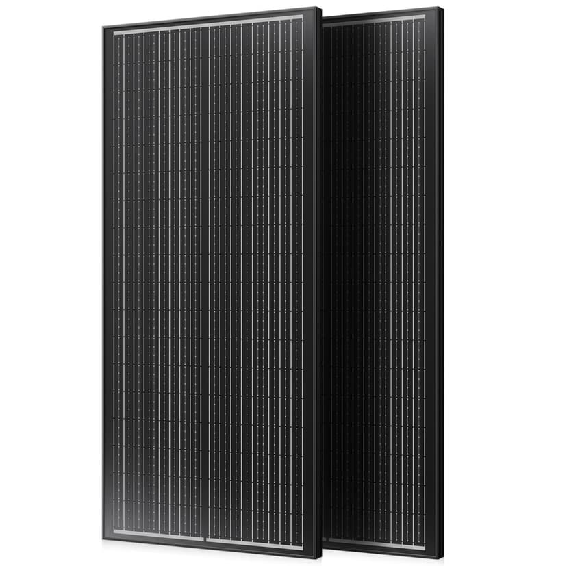 Rvpozwer 18BB 200W Solar Panel, 2Pcs N-Type 12V/24V 100 Watt Solar Panels, 25% High Efficiency Monocrystalline Solar Module, for RV, Boat, Marine, Trailer, Farm, Rooftop and Home Off-Grid System