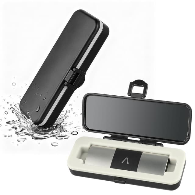 Hard Kardiamobile EKG Monitor Case Fit for KardiaMobile 6L/6L Max, Durable, Waterproof & Shockproof Kardia Mobile Heart Monitor Protector Quick Access (6L-Black)