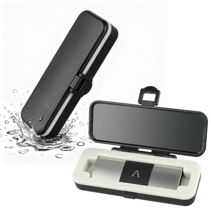 Hard Kardiamobile EKG Monitor Case Fit for KardiaMobile 6L/6L Max, Durable, Waterproof & Shockproof Kardia Mobile Heart Monitor Protector Quick Access (6L-Black)