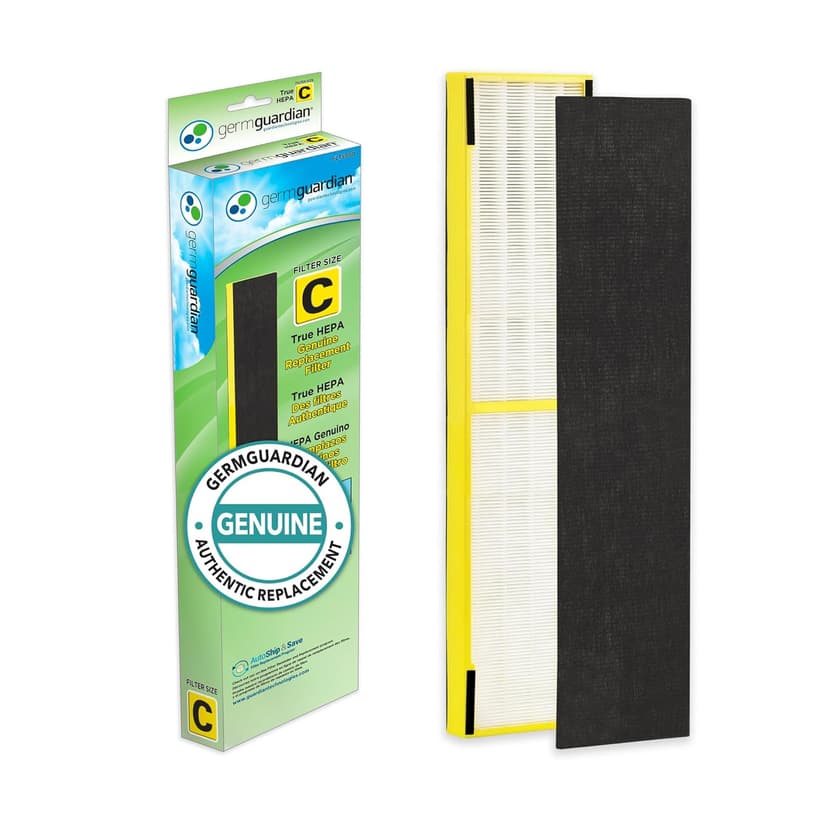 Germ Guardian FLT5000 True HEPA Genuine Air Purifier Replacement Filter C for GermGuardian AC5000E, AC5250PT, AC5300B, AC5350B, CDAP5500, and More