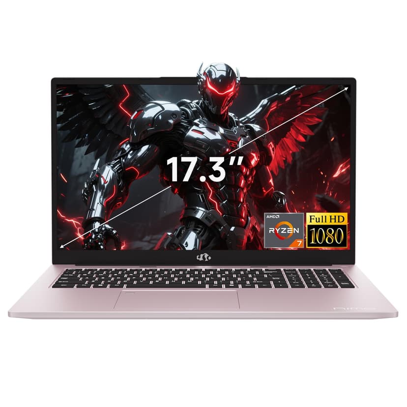 NIMO 2026 Gaming Laptop, 17.3" FHD IPS Large Screen, AMD R7 7735HS (Up to 4.75 GHz, Beat i7-12650H) Computer with 16GB DDR5 RAM 256GB SSD, 180° Vewing, Radeon 680M, Dual Fans, for Business, College