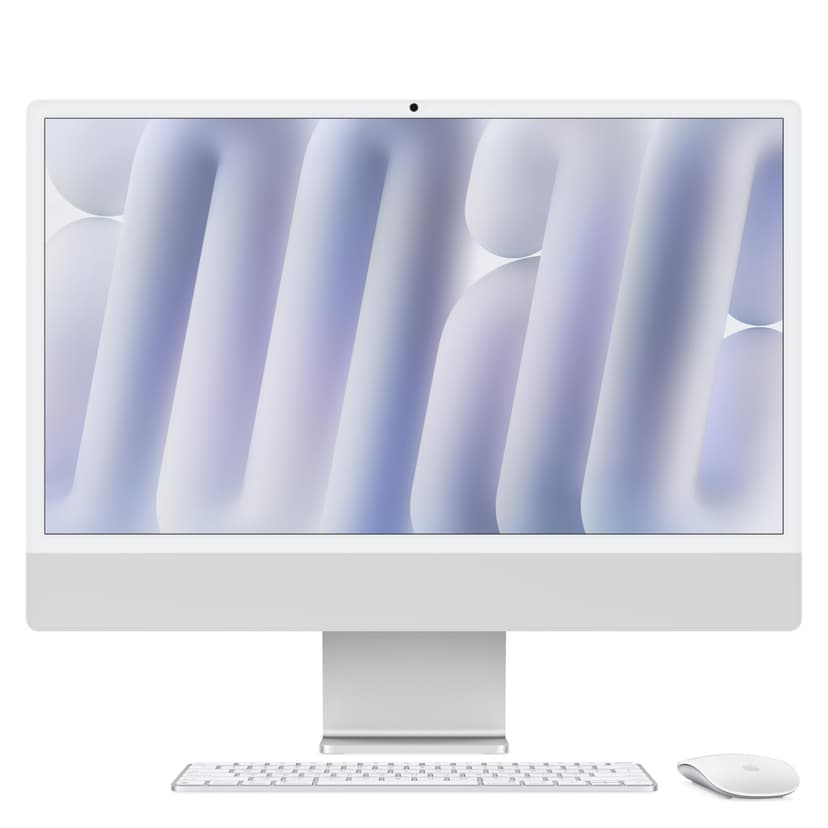 Apple 2024 iMac All-in-One Desktop Computer with M4 chip with 10-core CPU and 10-core GPU: Built for Apple Intelligence, 24-inch Retina Display, 24GB Unified Memory, 512GB SSD Storage; Silver