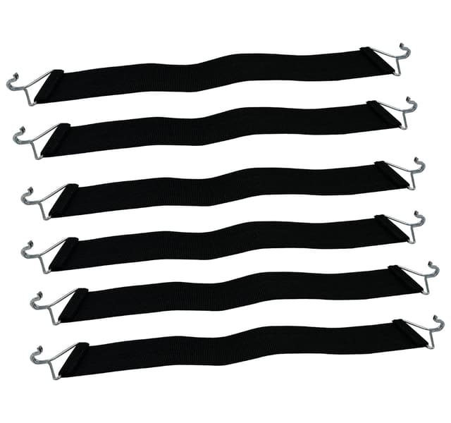 Ostlttyn Zero Gravity Chair Accessories, 6 Pcs Thicken Gravity Chair Belts, Fabric Reinforced Anti-Crack Belt for Lounge Chair Zero Gravity Chair Patio Lawn Recliner Chair, Black